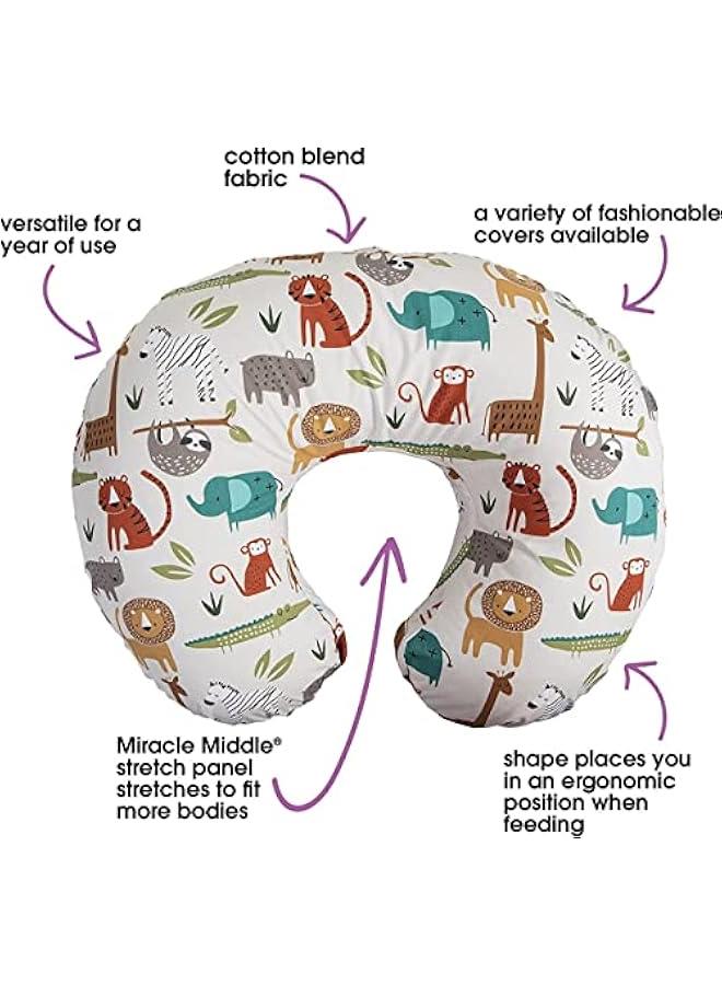 Nursing Pillow Case with Pillow Insert, Breastfeeding Pillow for Baby Boys and Girls, Nursing Pillow Case Pillow for Newborn, Soft Fabric for Baby, Washable and Breathable 55 * 40CM