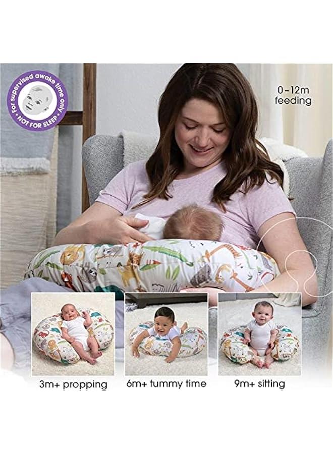 Nursing Pillow Case with Pillow Insert, Breastfeeding Pillow for Baby Boys and Girls, Nursing Pillow Case Pillow for Newborn, Soft Fabric for Baby, Washable and Breathable 55 * 40CM