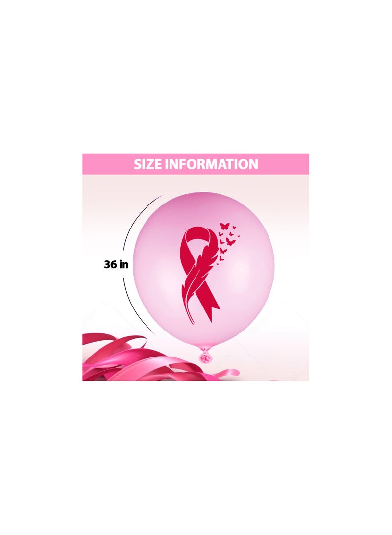 BreastCancer Awareness Balloons Pack of 60 Pcs - Party Decorations Balloons - Ideal for Charity Events, Fundraisers - October Pink Cancer Awareness Balloons Mixed(Pink, Black, White)