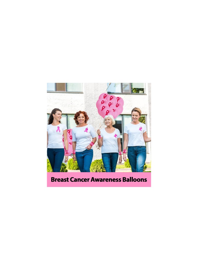 BreastCancer Awareness Balloons Pack of 60 Pcs - Party Decorations Balloons - Ideal for Charity Events, Fundraisers - October Pink Cancer Awareness Balloons (Pink)