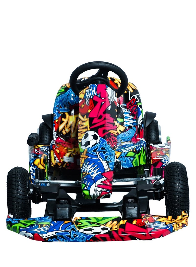 Kids Electric Go Kart Up to 65Kg Riders, 20KM/Hr, Wheel with LED Lights, Safety Kit Included, Street Dance