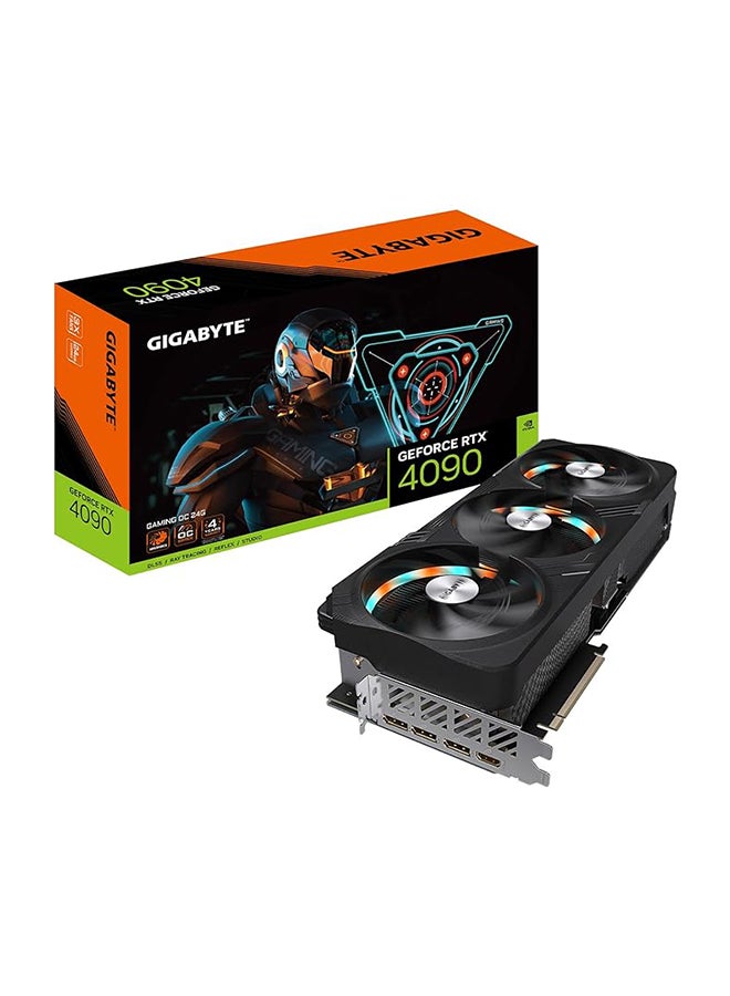 GeForce RTX 4090 GAMING OC Graphics Card, 24GB GDDR6X 384 bit Memory, 16384 CUDA Cores, 2535 MHz Core Clock, 21 Gbps, PCI-E 4.0x16, DP 1.4/3 HDMI 2.1 | GV-N4090GAMING OC-24GD Black