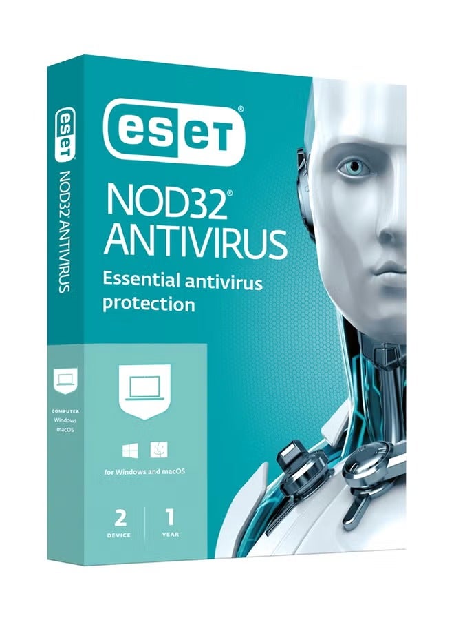 NOD32 Antivirus 1 License For 2 User 1 Year multicolour