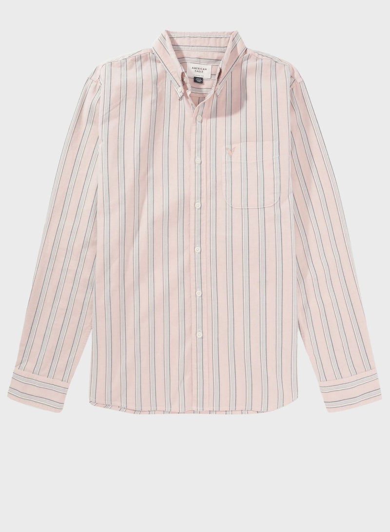 Stripe Detail Classic Fit Shirt