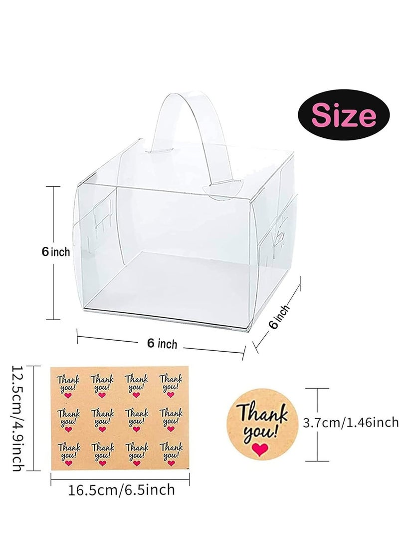 20pcs Clear Cake Boxes Bakery for Chocolate Donut Gifts Wedding Graduation-Small Boxe Birthday Party Teacher bake sales holiday treats