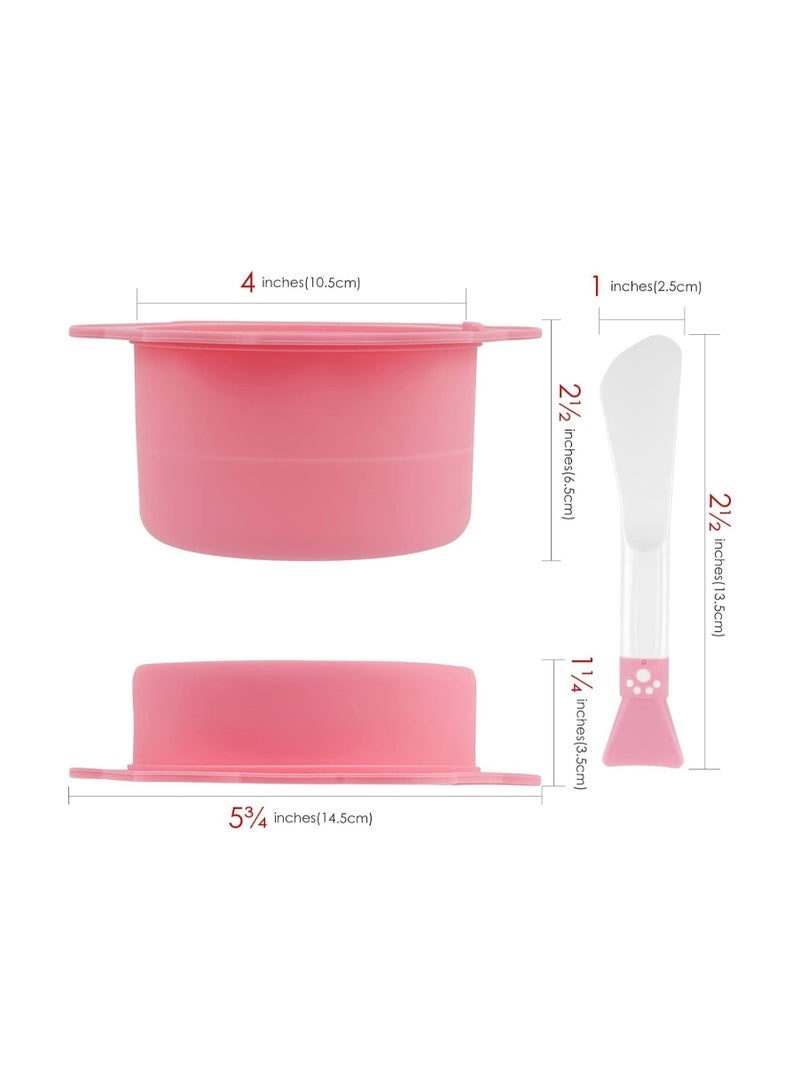 Silicone Wax Warmer Pot, Non-Stick Wax Pot Silicone Bowl Replacement, Reuse Waxing Bowl, Wax Melt Warmer Liner With 2Pcs Silicone Spatulas for Hair Removal