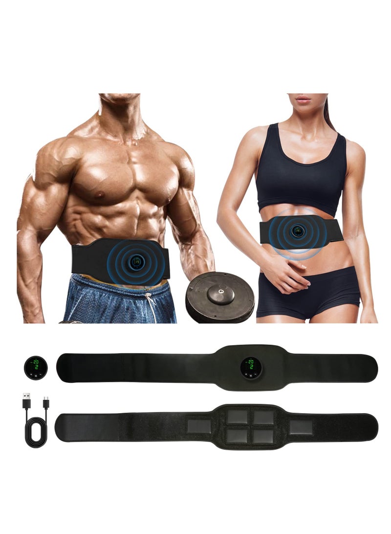 Muscle Stimulator Abdominal Toning Belt Training Waist Trimmer Belt Wireless Ab Trainer Fitness Equipment for Men Woman Abdomen/Arm/Leg Home Office Exercise