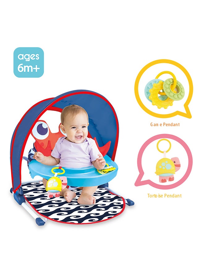 Baby Sit Up Support With Feeding Tray - Blue