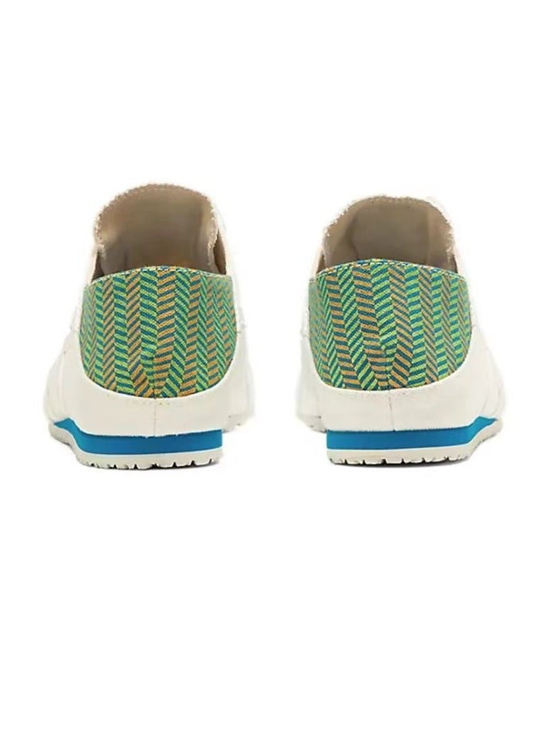 Men and Women MEXICO 66 Slip-On Canvas Casual Shoes White/Green