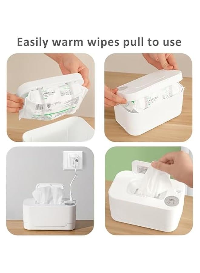 Wet Wipe Warmer Baby Wipe Dispenser BPA-Free with Precise Temperature Control Evenly and Quickly Top Heating Large Capacity Silent for Baby Perfect Warmth