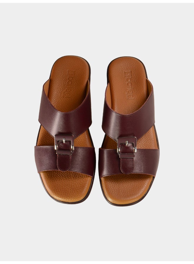 008-3025 Barjeel Uno Mens Arabic Sandals BGT 01 Wine