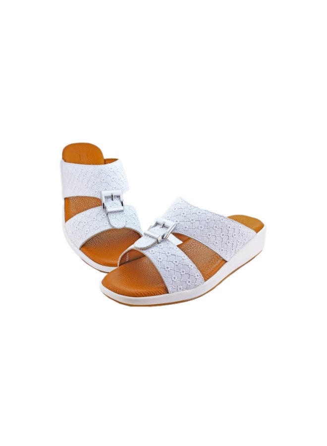 008-3097 Barjeel Uno Mens Arabic Sandals BGT 21 White