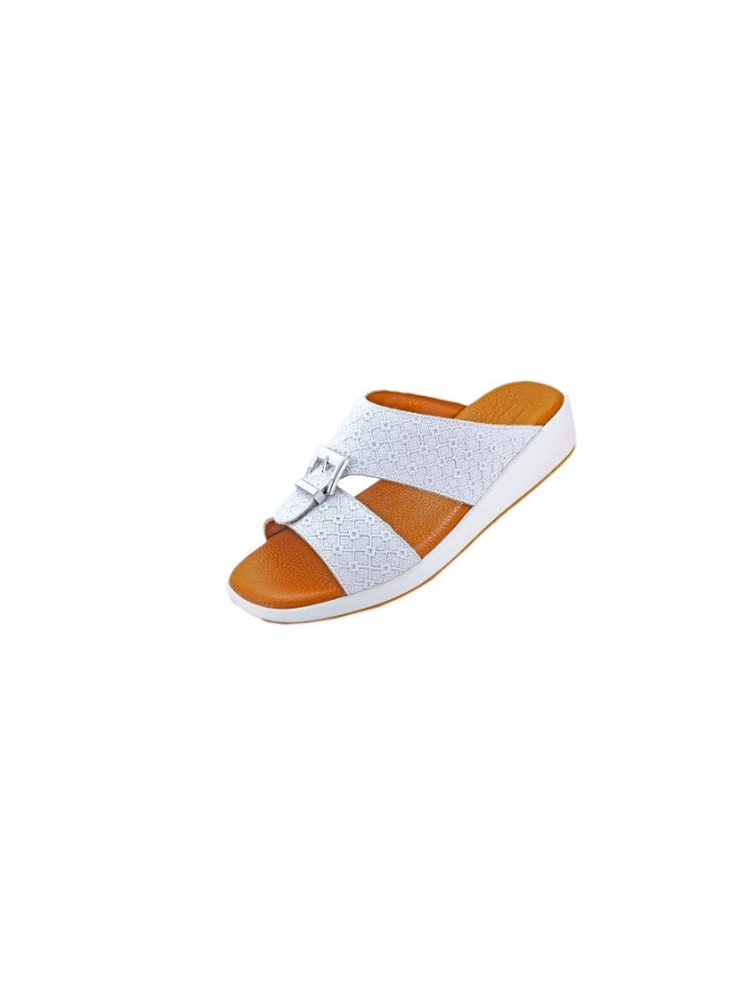 008-3097 Barjeel Uno Mens Arabic Sandals BGT 21 White