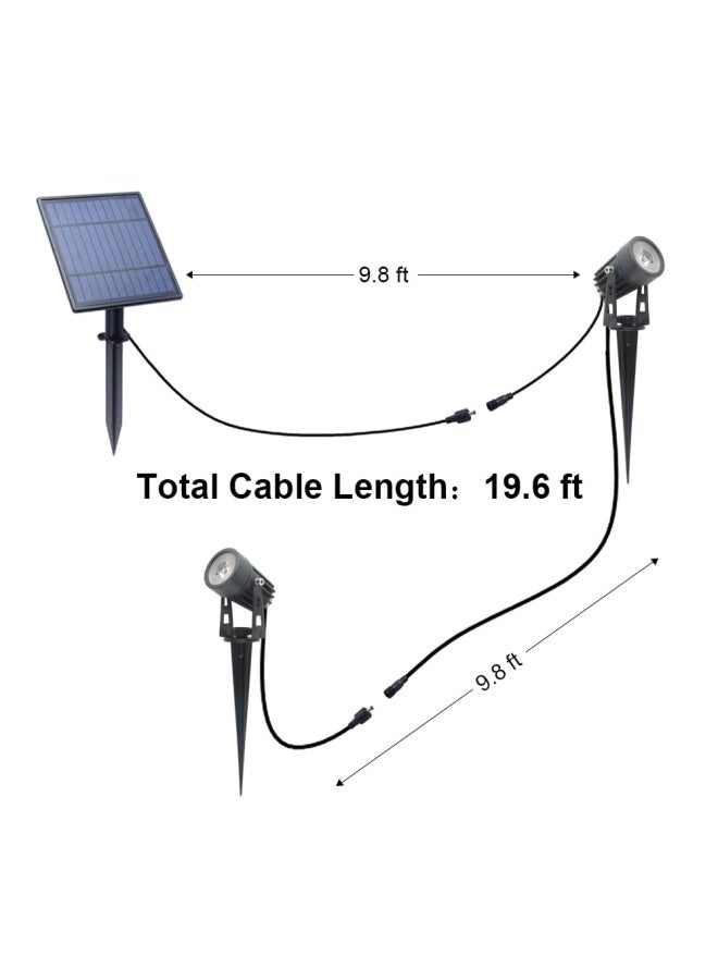 Led Solar Spotlights 16.4Ft Cable Solar Powered Landscape Lights Outdoor Spotlights Low Voltage Ip65 Waterproof Auto On Off For Outdoor Garden Yard Landscape Downlight Warm White