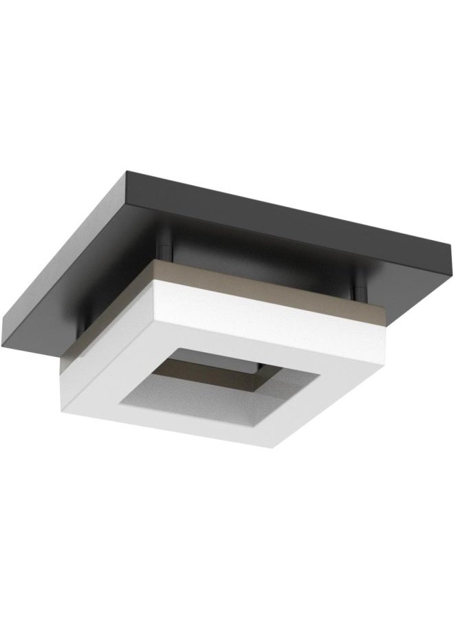 Anmaice 8In 8Watt Flush Mount Led Ceiling Light Fixtures.Modern Ceiling Lamps For Hallways Balcony Cloakroom Small Closet Washrooms Stairwell Square Black