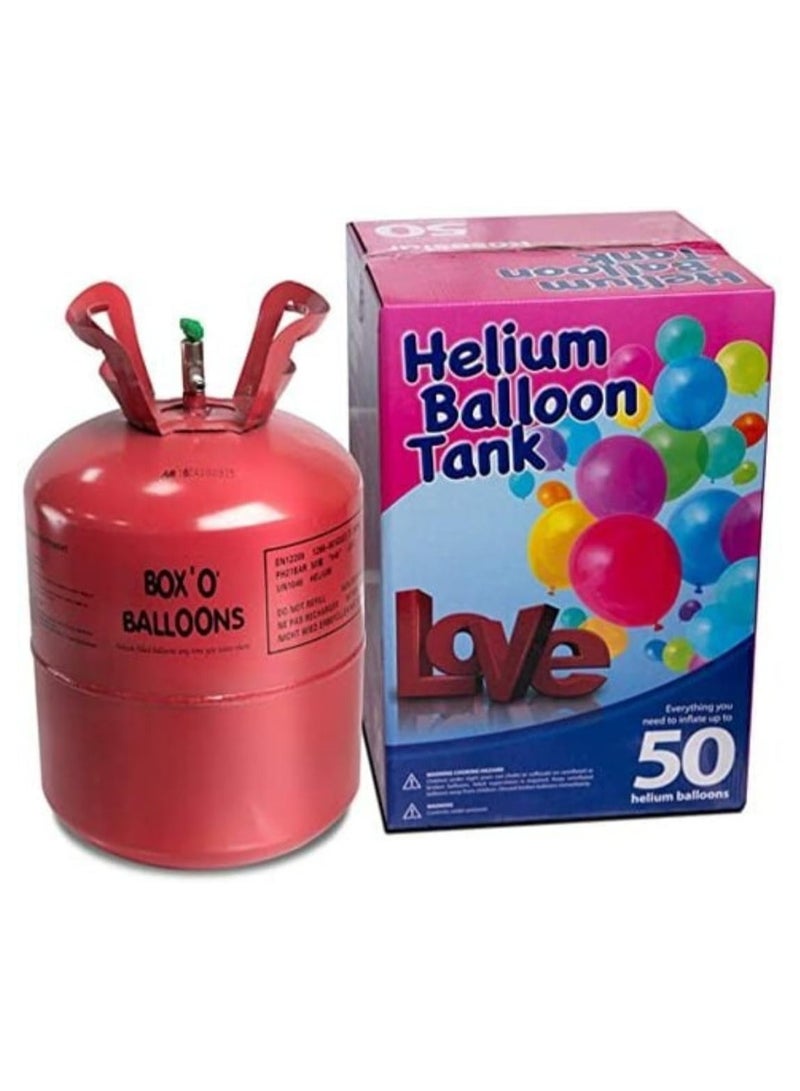 Mega Disposable Helium Party Kit Helium Gas Cylinder Party Kit Helium Balloon Helium Tank(with 50 picese,;9 inch Balloons) - Create Memorable Celebrations with Helium Cylinder Balloon Solution