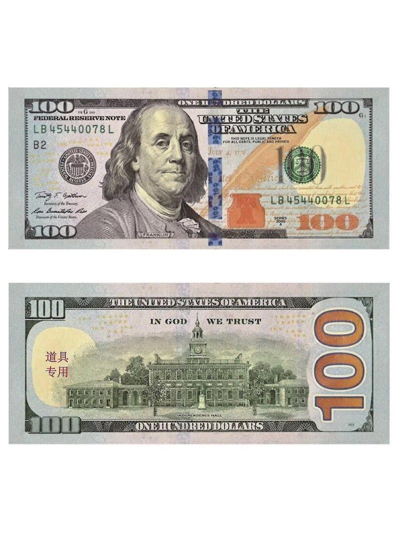 500Pcs US Dollar Props Replica Fake US Dollar Banknote Toy Souvenir Coin Banknote Imitation US Dollar Movie Advertising Novelty Magic Props