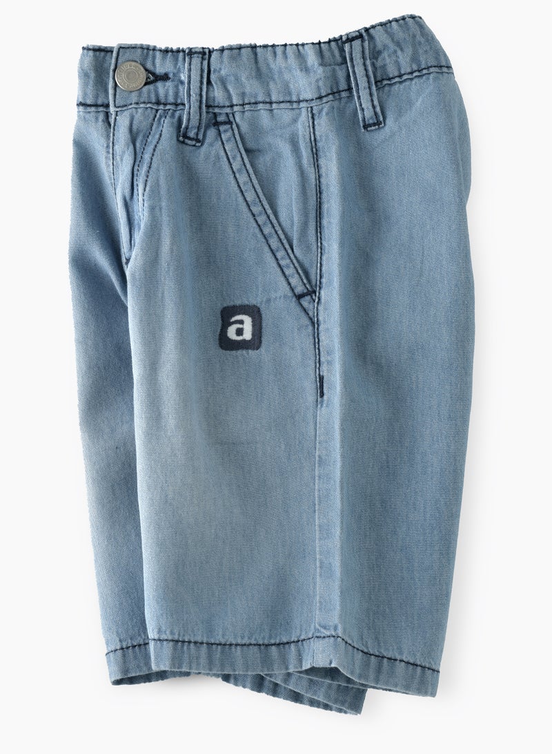 Cool & Classic: Boys' Woven Cotton Shorts Stylishly Breathable