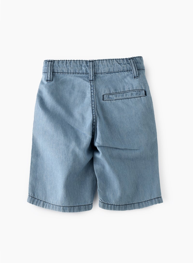 Cool & Classic: Boys' Woven Cotton Shorts Stylishly Breathable