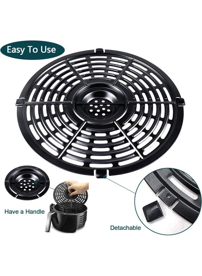 Autonomier Air Fryer Replacement Grill Pan For Power Dash Chefman 5Qt Air Fryers Crisper Plate,Air Fryer Grill Plate,Non-Stick Fry Coating Pan,Dishwasher Safe (8.46In/5Qt）