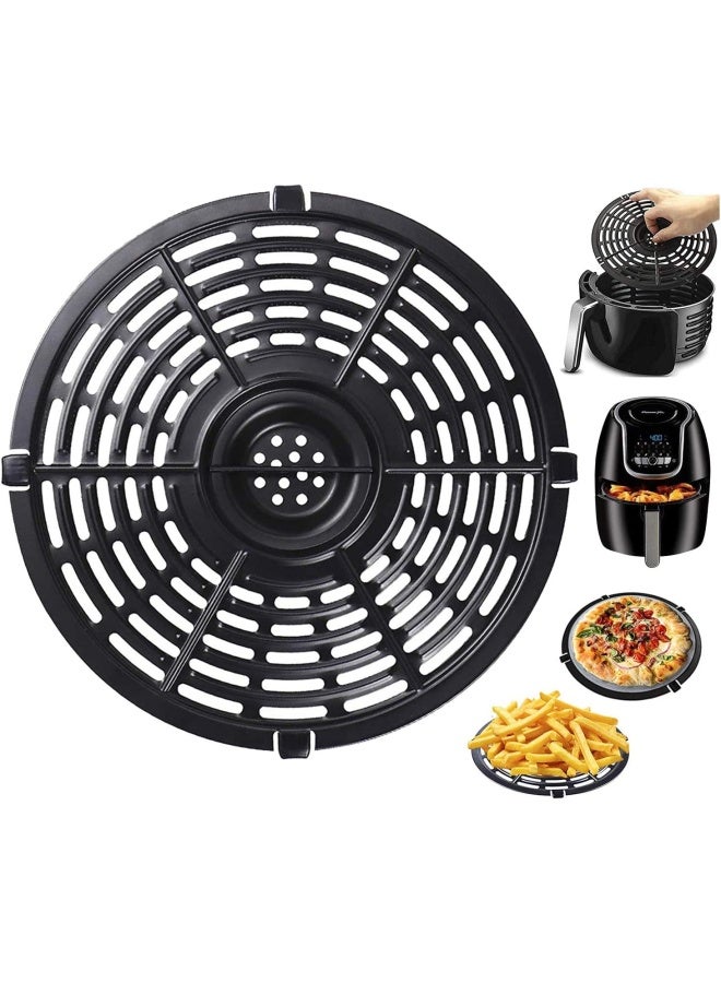 Autonomier Air Fryer Replacement Grill Pan For Power Dash Chefman 5Qt Air Fryers Crisper Plate,Air Fryer Grill Plate,Non-Stick Fry Coating Pan,Dishwasher Safe (8.46In/5Qt）