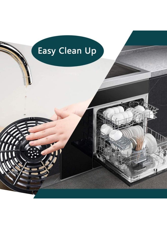 Autonomier Air Fryer Replacement Grill Pan For Power Dash Chefman 5Qt Air Fryers Crisper Plate,Air Fryer Grill Plate,Non-Stick Fry Coating Pan,Dishwasher Safe (8.46In/5Qt）