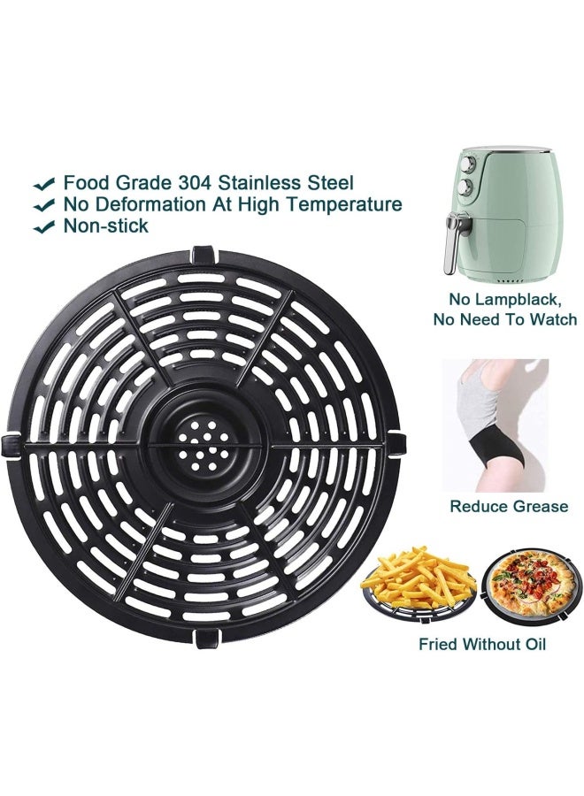 Autonomier Air Fryer Replacement Grill Pan For Power Dash Chefman 5Qt Air Fryers Crisper Plate,Air Fryer Grill Plate,Non-Stick Fry Coating Pan,Dishwasher Safe (8.46In/5Qt）