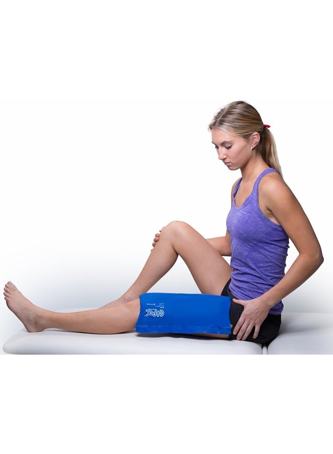 Colpac Reusable Gel Ice Pack Cold Therapy For Knee  Arm  Elbow  Shoulder  Back For Aches  Swelling  Bruises  Sprains  Inflammation  11 X14   - Blue