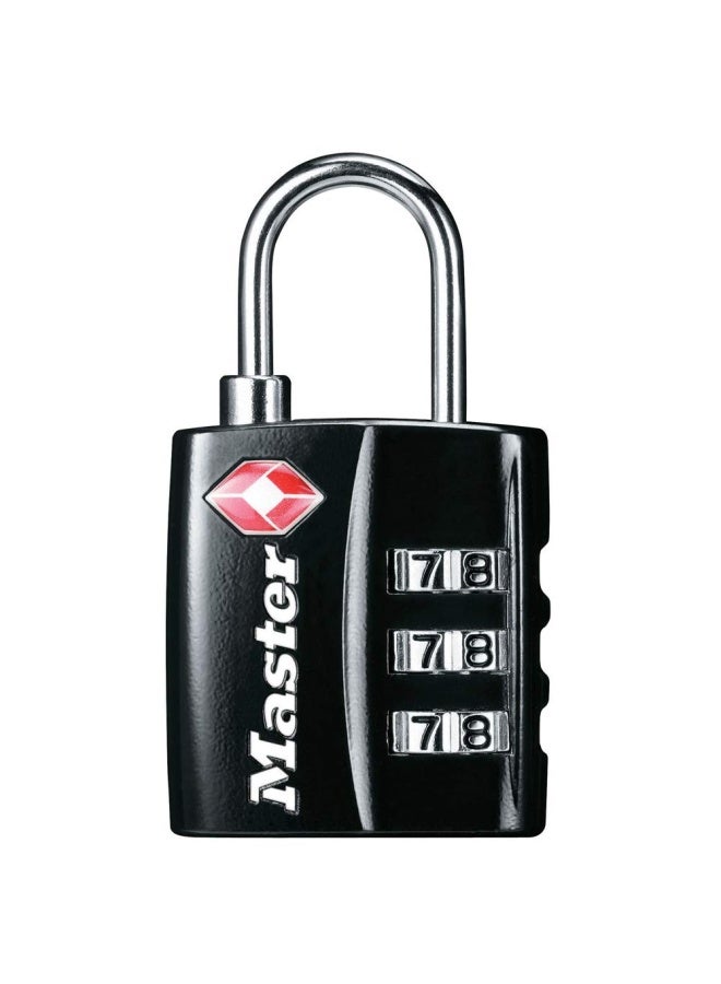 4680Dblk Tsa-Approved Luggage Lock  1-3 16-In. Wide  Black