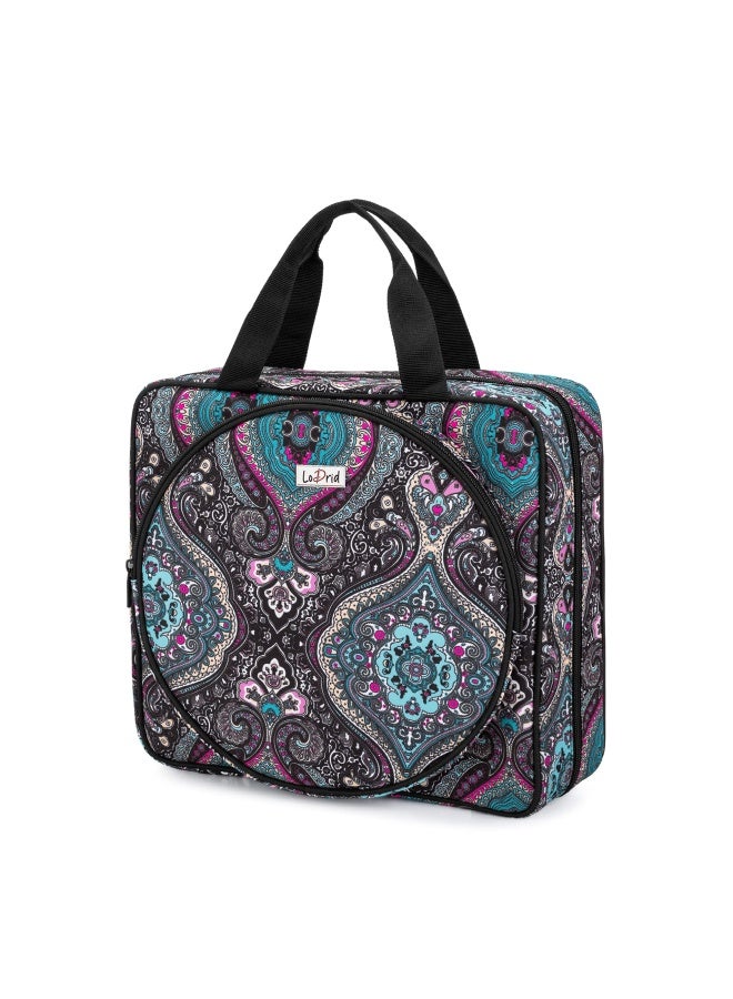 Lodrid Embroidery Project Bag Square Embroidery Supplies Storage Tote Bag Portable Craft Carry Case For Embroidery Kits And Cross Stitch Kits Tools Multiple Pockets Totem Bag Only