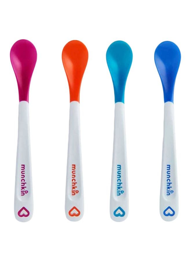 4-Piece White Hot Infant Safety Spoons