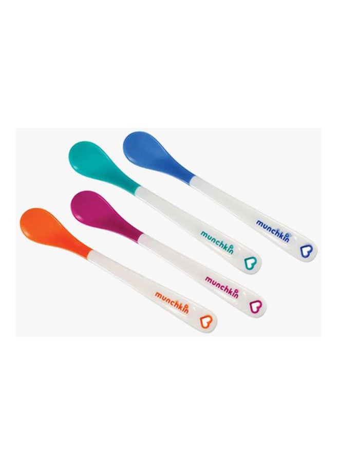 4-Piece White Hot Infant Safety Spoons