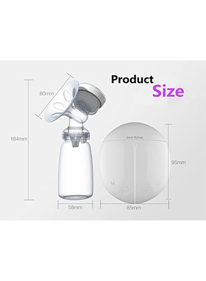 2-Piece Portable Double Electric Breastfeeding Breast Pump With Baby Bottles