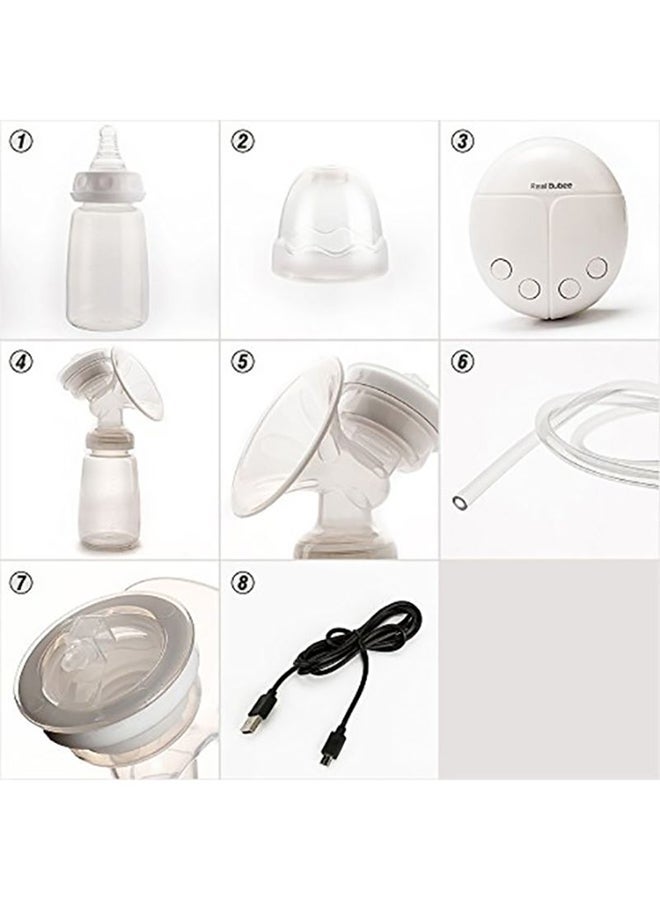 2-Piece Portable Double Electric Breastfeeding Breast Pump With Baby Bottles