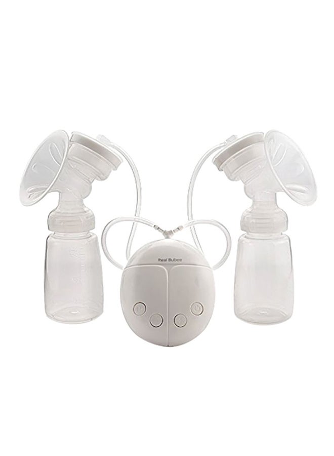 2-Piece Portable Double Electric Breastfeeding Breast Pump With Baby Bottles