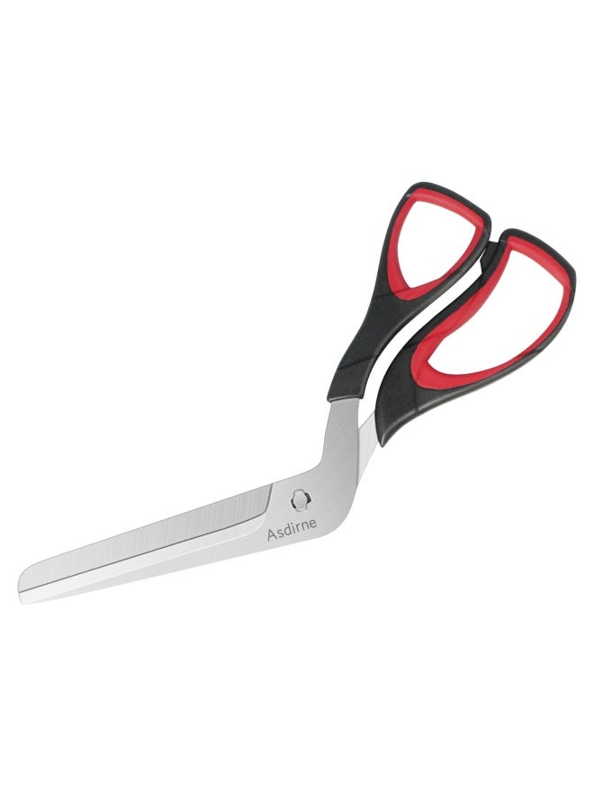 Asdirne Pizza Scissors Pizza Cutter With Ultra Sharp Detachable Blade And Ergonomic Soft Grip 10.3Inch Black And Red