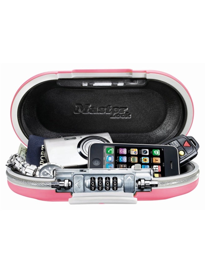 Pink  - Master Lock Personal Safe  Set Your Own Combination Portable Safespace  23Cm - 1.3Cm Wide  Pink  5900Dpnk