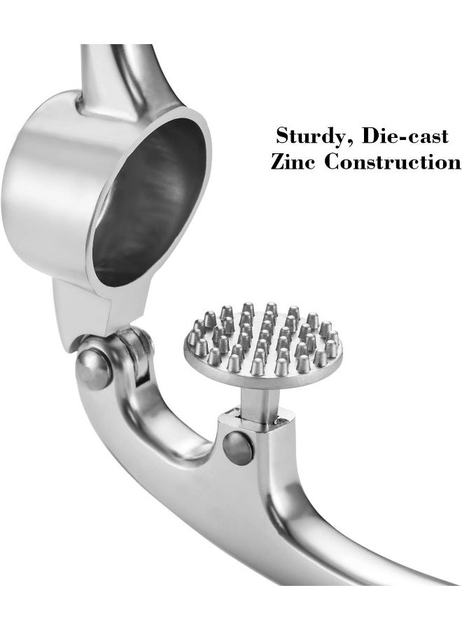 Garlic Press, Zinc Alloy Premium Garlic Press Sturdy Good Grips Garlic Crusher Heavy Duty, Dishwasher Safe