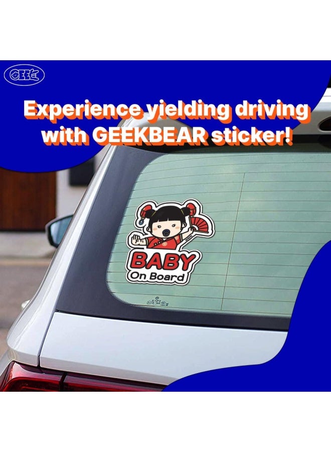 Geekbear Baby On Board Sign For Car 12. Chinese Girl