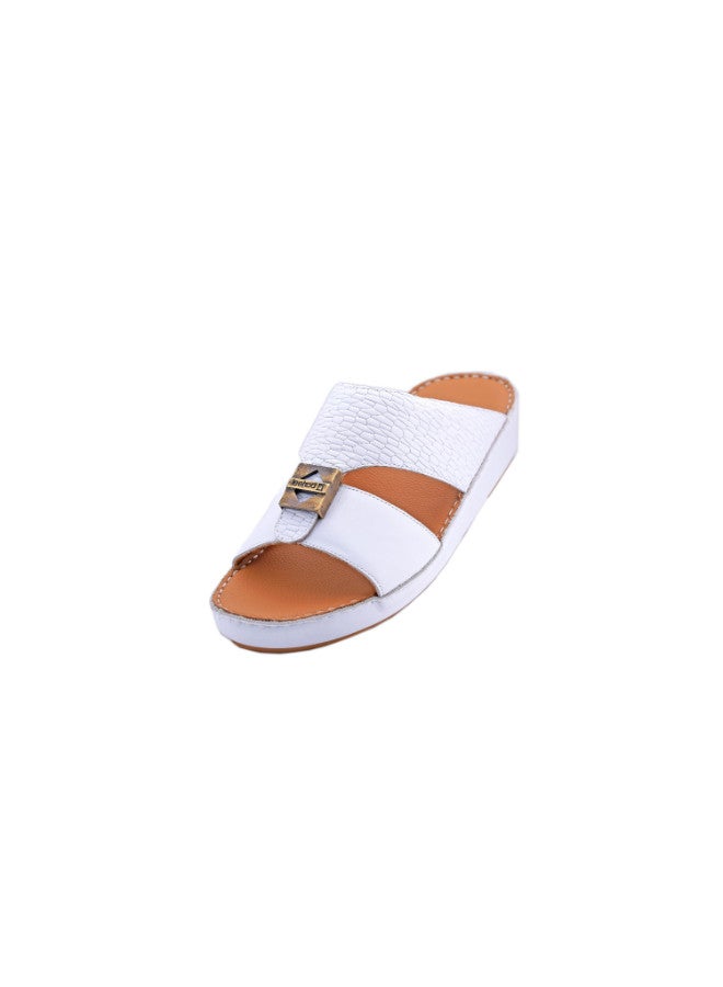 008-2901 Barjeel Uno Mens Arabic Sandals 001930 White