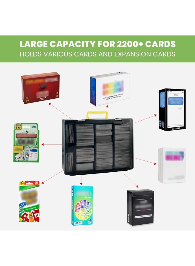 2200  Card Case Holder  C.A.H Mtg Deck Box Organizer Storage Compatible With Cards Against Humanity For Magic The Gathering For Yugioh For Topps Baseball And All Expansions