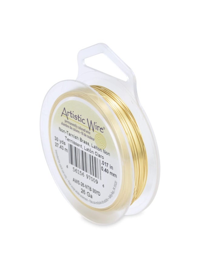 Beadalon Aws-26-Ntb-30Yd Artistic Wire 26-Gauge Non-Tarnish Brass Wire  30-Yards