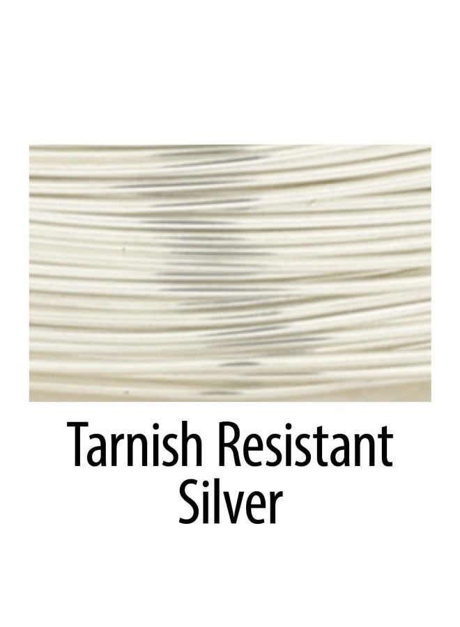 Artistic Wire  22 Gauge   .64 Mm Silver Plated Tarnish Resistant Colored Copper Craft Wire  Tarnish Resistant Silver  10 Yd   9.1 M