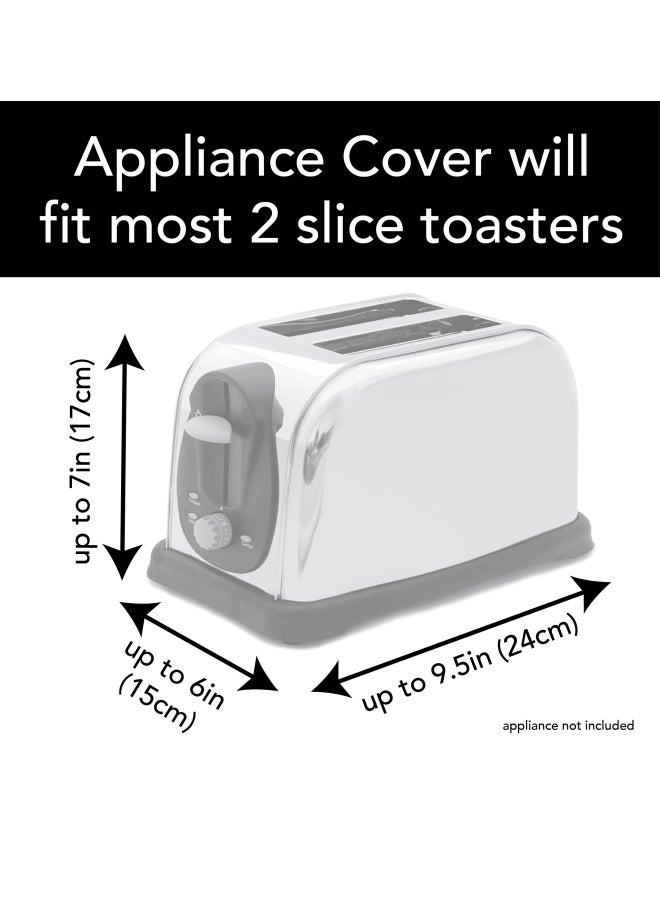 Two Slice Toaster Cover Paprika - RITZ Polyester Cotton Quilted Two Slice Toaster Appliance Cover Dust and Fingerprint Protection Machine Washable Paprika Red