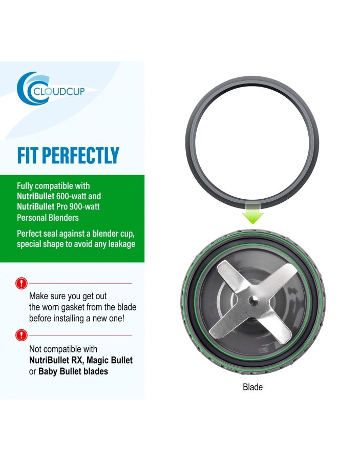 CloudCUPGasket Replacement Rubber Ring Seal Rings Gaskets Part for Nutribullet Replacement Parts Accessories Blender 900 Series 600W and 900W