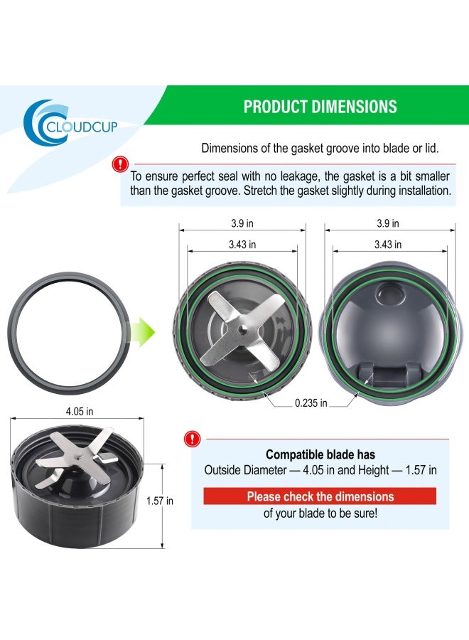 CloudCUPGasket Replacement Rubber Ring Seal Rings Gaskets Part for Nutribullet Replacement Parts Accessories Blender 900 Series 600W and 900W