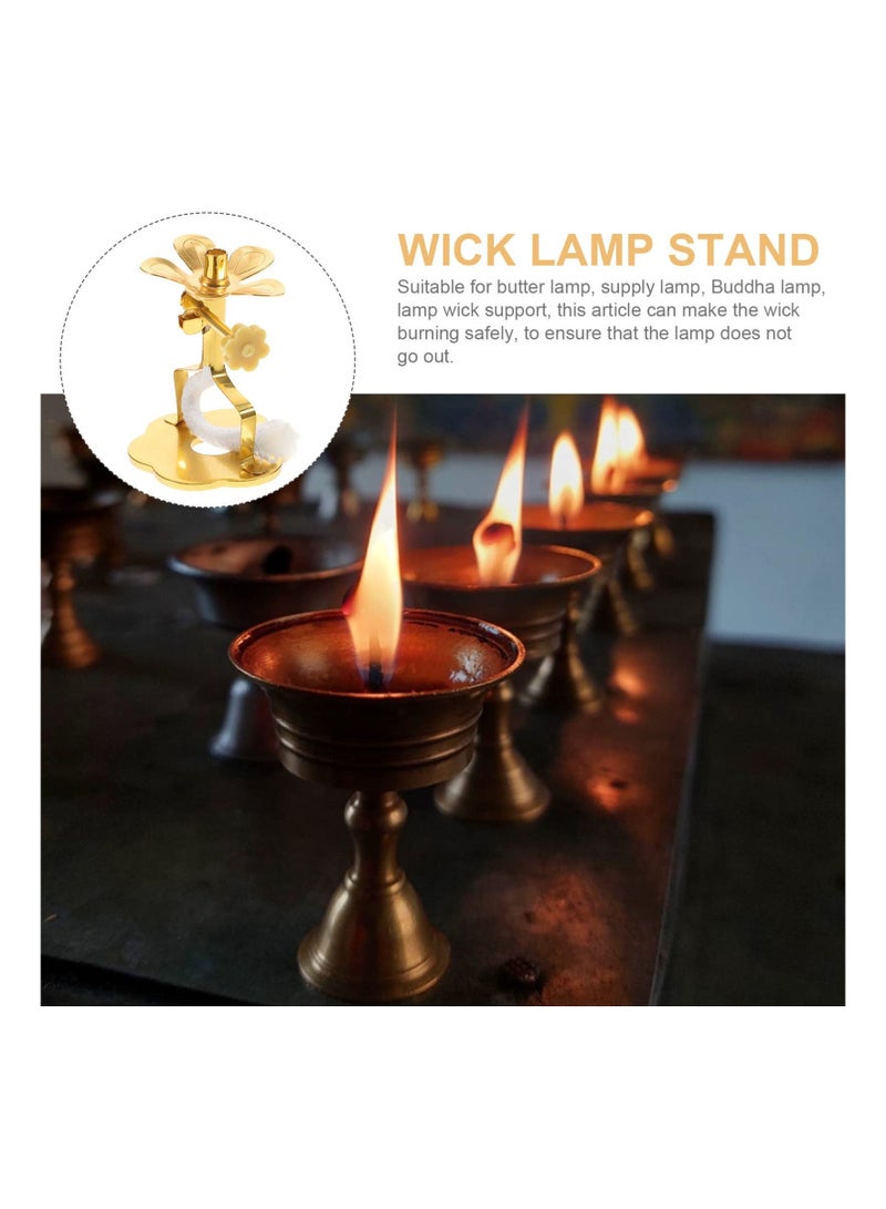 2 Pack Oil Lamp Floating Wick,  Ghee Lamp Holder Candle Holder Oil Cork Disc Tibetan Incense Stick Holder for Suitable for Ramadan Decoration and Aromatherapy, 5.5 x 4cm/2.2 x 1.6 inch