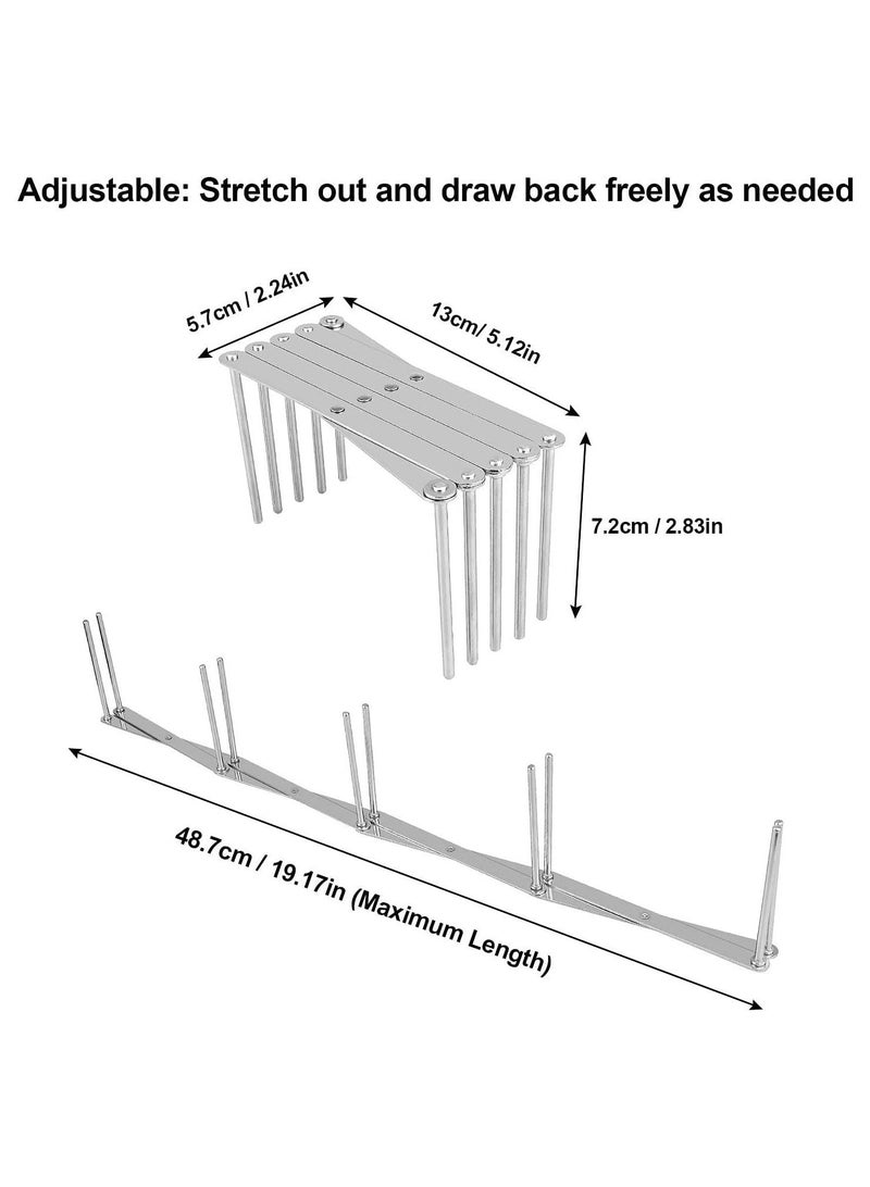 Pot Lid Holder, Multifunctional Telescopic Storage Rack, Kitchenware Dividers Holder for Grills Plates, Pans, Cutting Boards, Muffin Tins, Baking Sheets in Cabinets Shelf Countertop Pantry