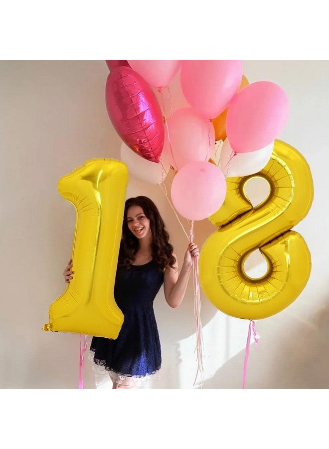 50 Inch Large Gold Number Balloons 09 Foil Mylar Big Digital Balloon Number 1 Digit One For Birthday Party Wedding Bridal Shower Engagement Photo Shoot Anniversary (Gold One)