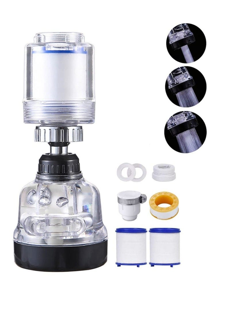 High Pressure Faucet Water Filter, Adjustable 360 Rotate Tap Head Purifier Sprayer Switch